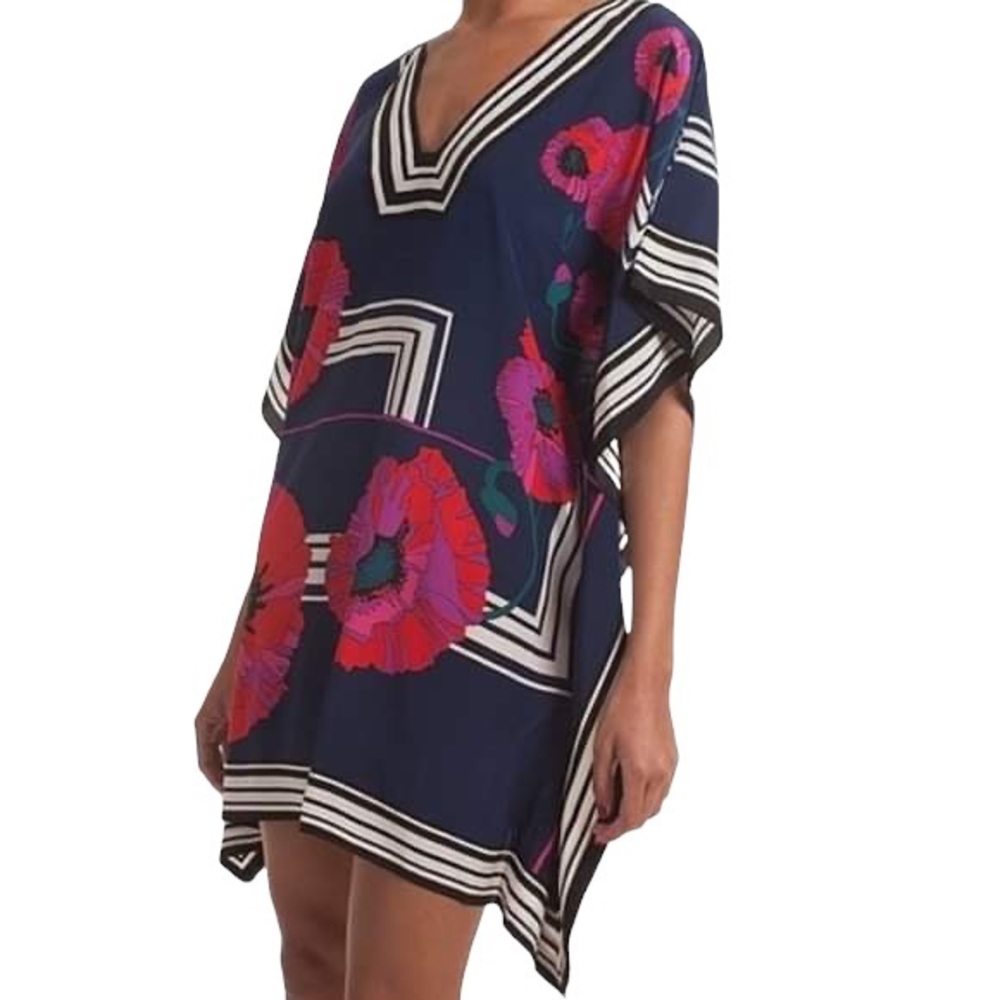 Trina Turk ‘Theodora’ Floral Print Silk Caftan Dress